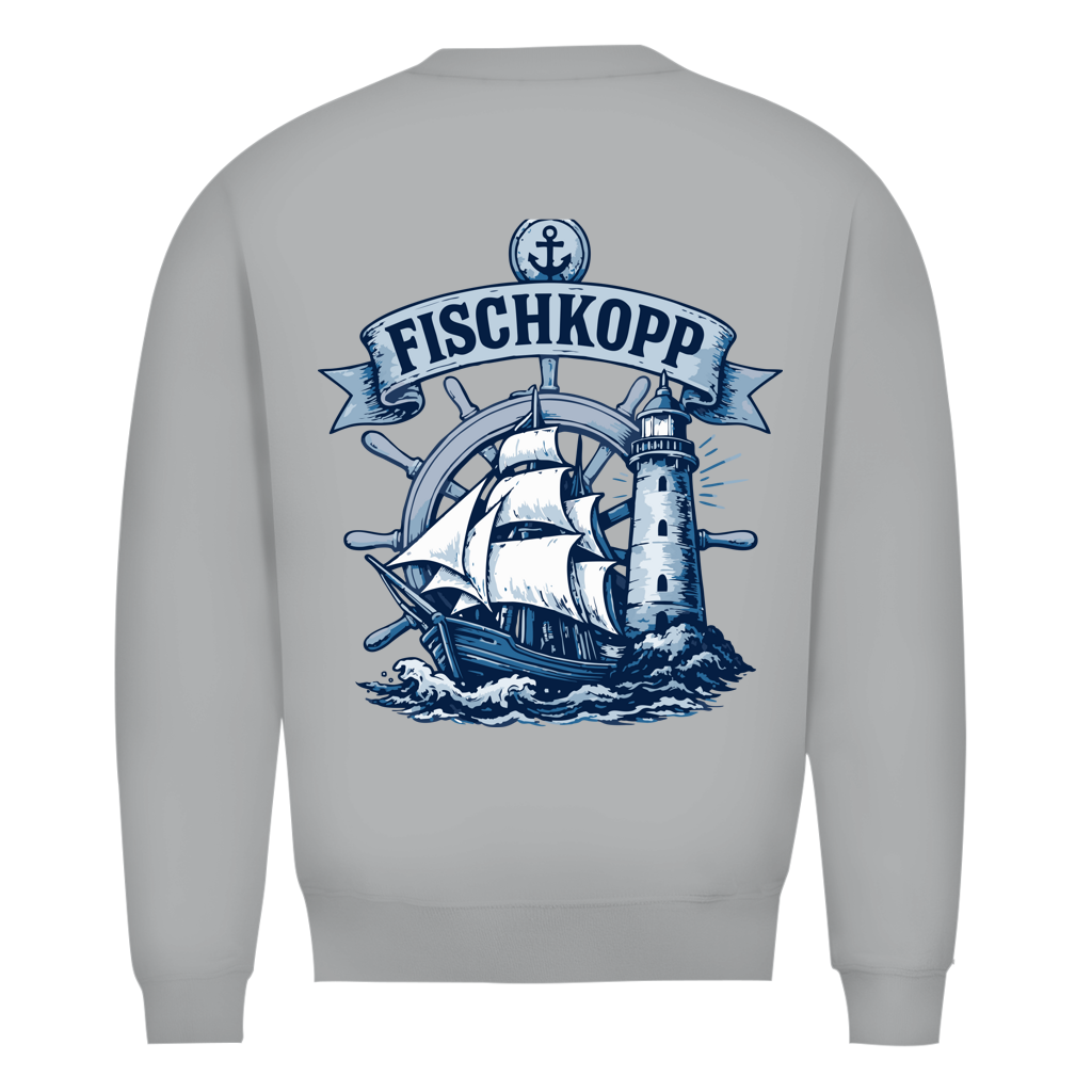 Sweatshirt Herren "FISCHKOPP" #522 - beidseitiger Druck
