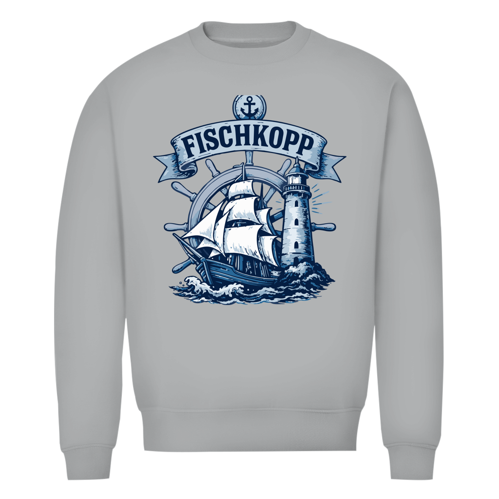 Sweatshirt Herren "FISCHKOPP" #522 - beidseitiger Druck
