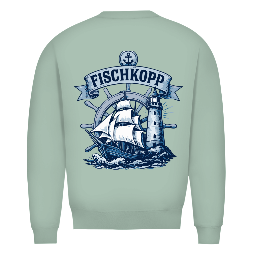 Sweatshirt Herren "FISCHKOPP" #522 - beidseitiger Druck