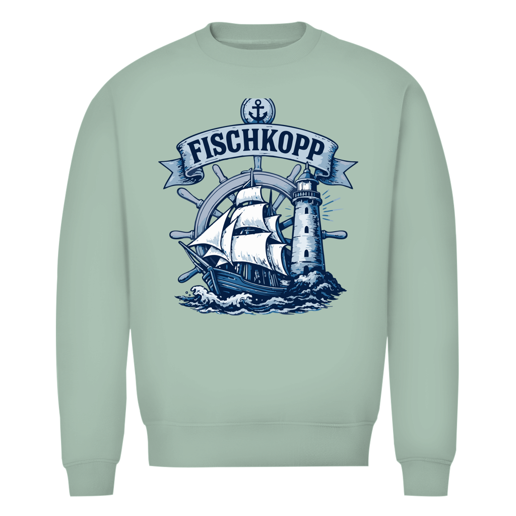 Sweatshirt Herren "FISCHKOPP" #522 - beidseitiger Druck