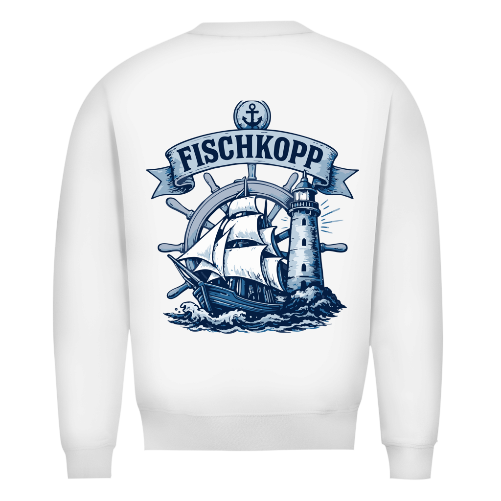 Sweatshirt Herren "FISCHKOPP" #522 - beidseitiger Druck