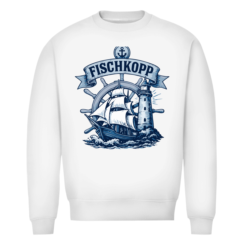 Sweatshirt Herren "FISCHKOPP" #522 - beidseitiger Druck