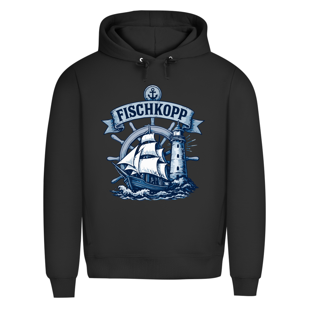 Hoodie Herren "FISCHKOPP" #522 - einseitiger Druck