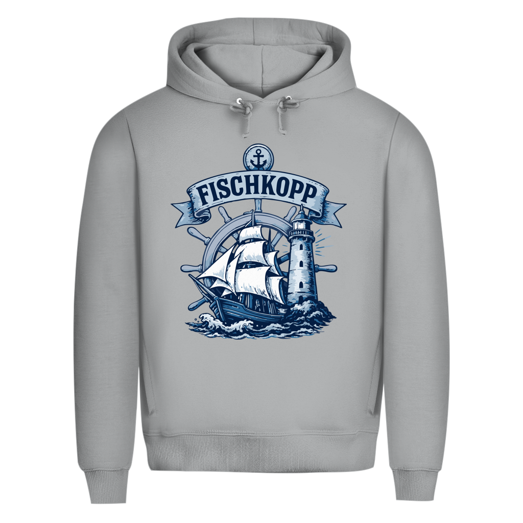 Hoodie Herren "FISCHKOPP" #522 - einseitiger Druck