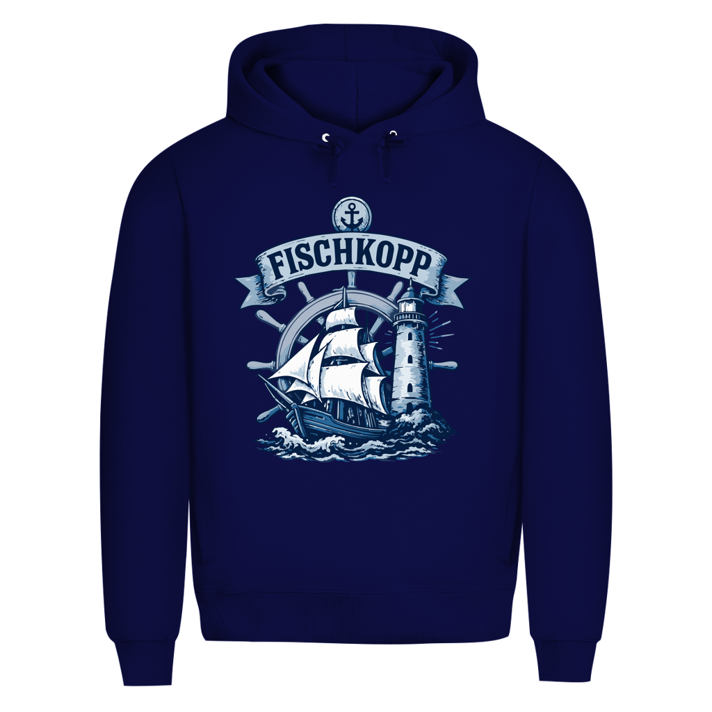 Hoodie Herren "FISCHKOPP" #522 - einseitiger Druck