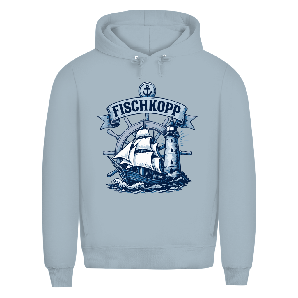 Hoodie Herren "FISCHKOPP" #522 - einseitiger Druck