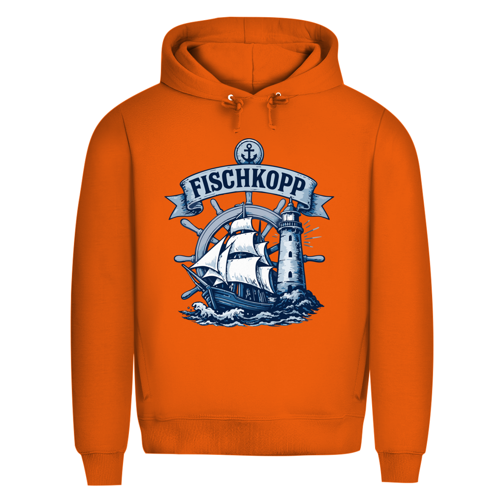 Hoodie Herren "FISCHKOPP" #522 - einseitiger Druck