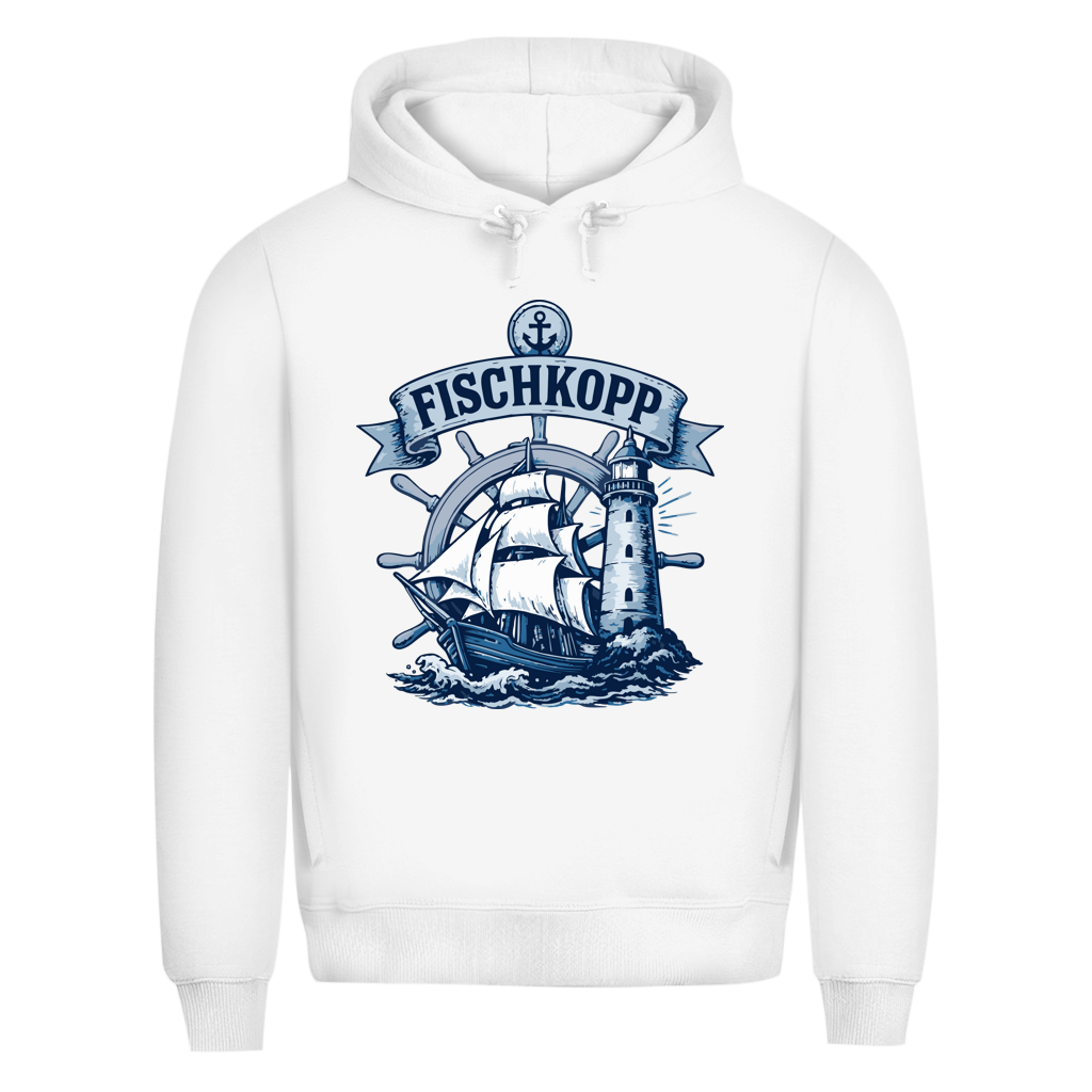 Hoodie Herren "FISCHKOPP" #522 - einseitiger Druck