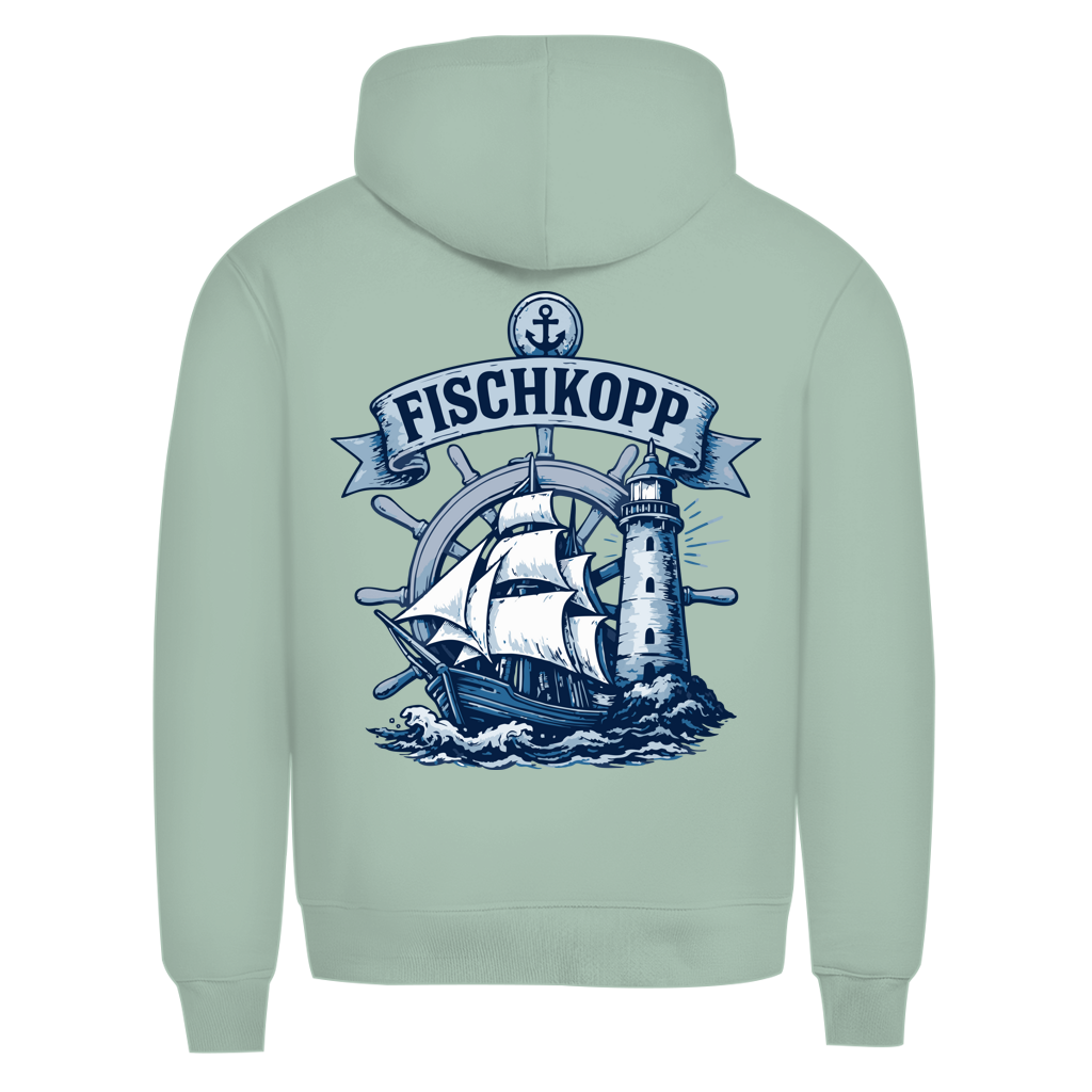 Hoodie Herren "FISCHKOPP" #522 - beidseitiger Druck