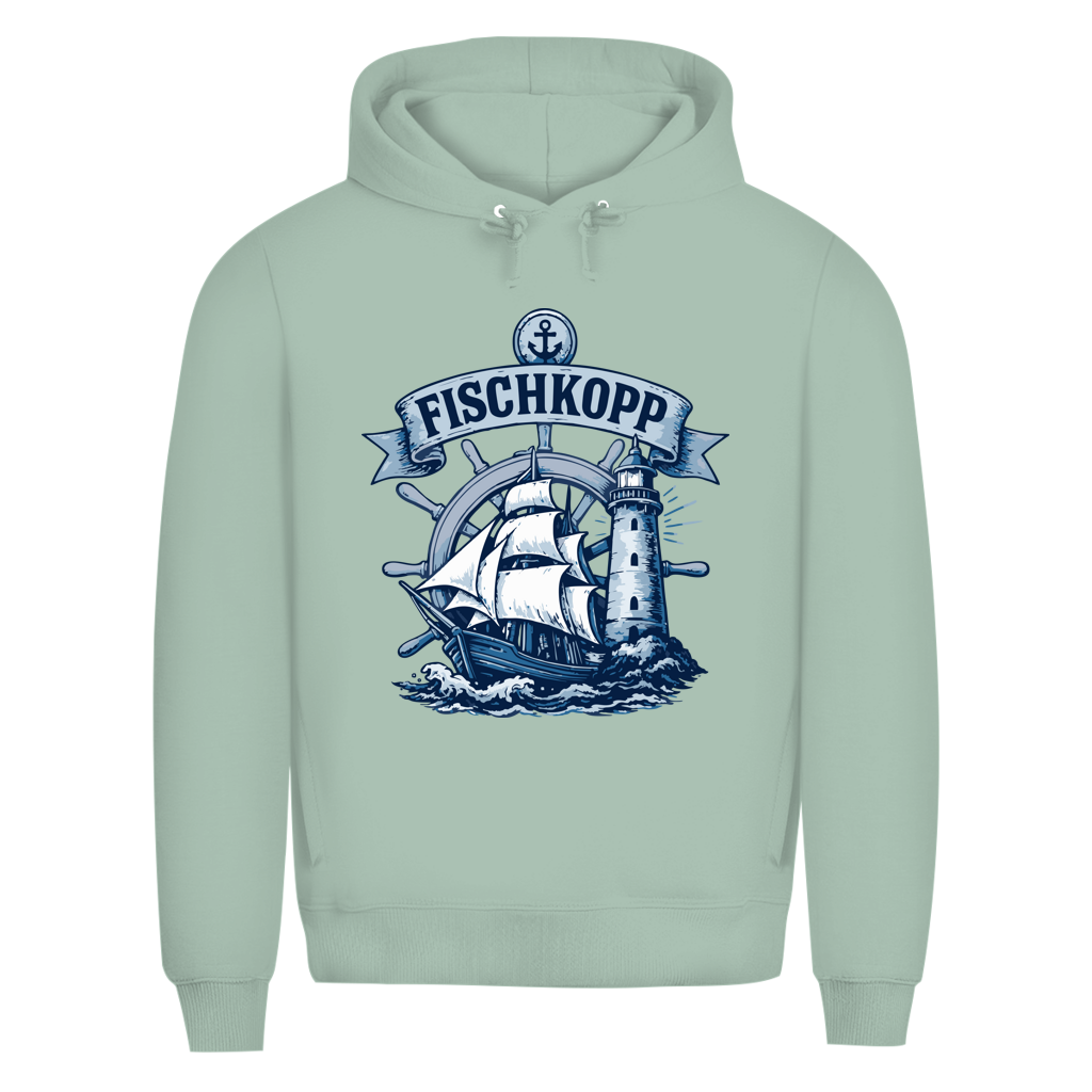 Hoodie Herren "FISCHKOPP" #522 - beidseitiger Druck