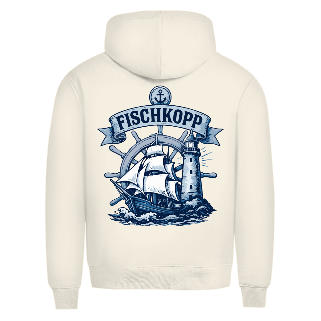 Hoodie Herren "FISCHKOPP" #522 - beidseitiger Druck
