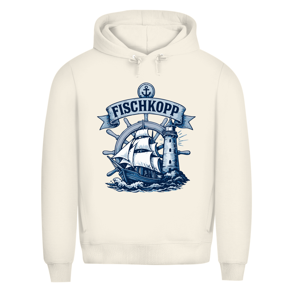 Hoodie Herren "FISCHKOPP" #522 - beidseitiger Druck
