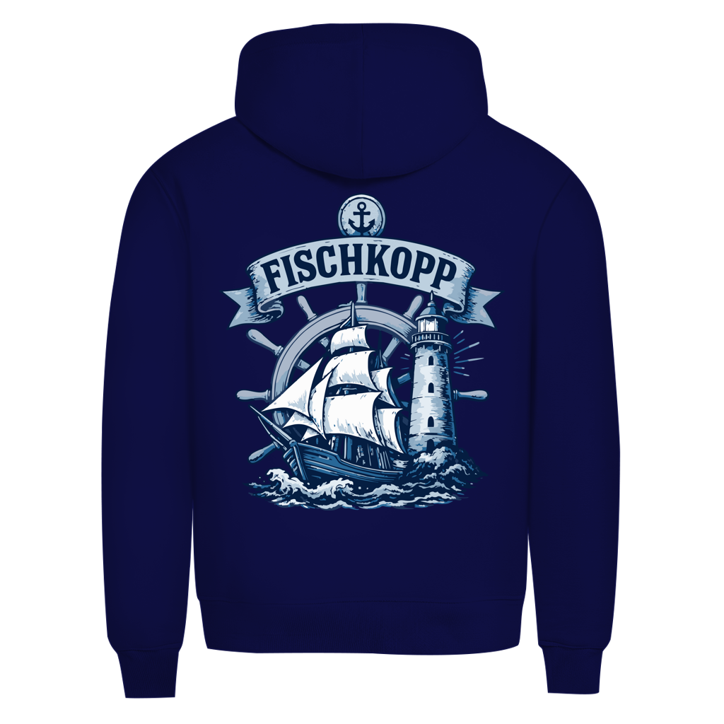 Hoodie Herren "FISCHKOPP" #522 - beidseitiger Druck