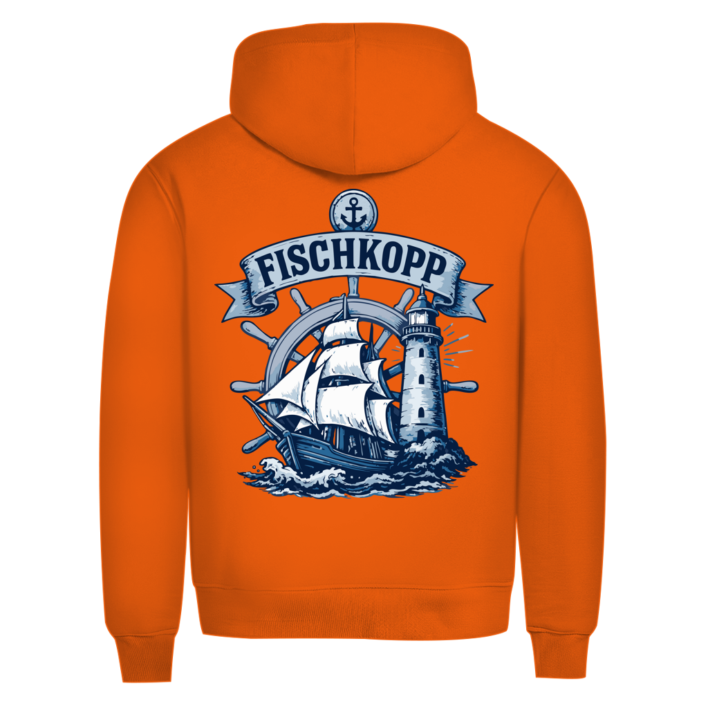 Hoodie Herren "FISCHKOPP" #522 - beidseitiger Druck