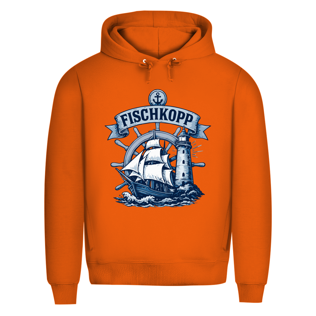 Hoodie Herren "FISCHKOPP" #522 - beidseitiger Druck