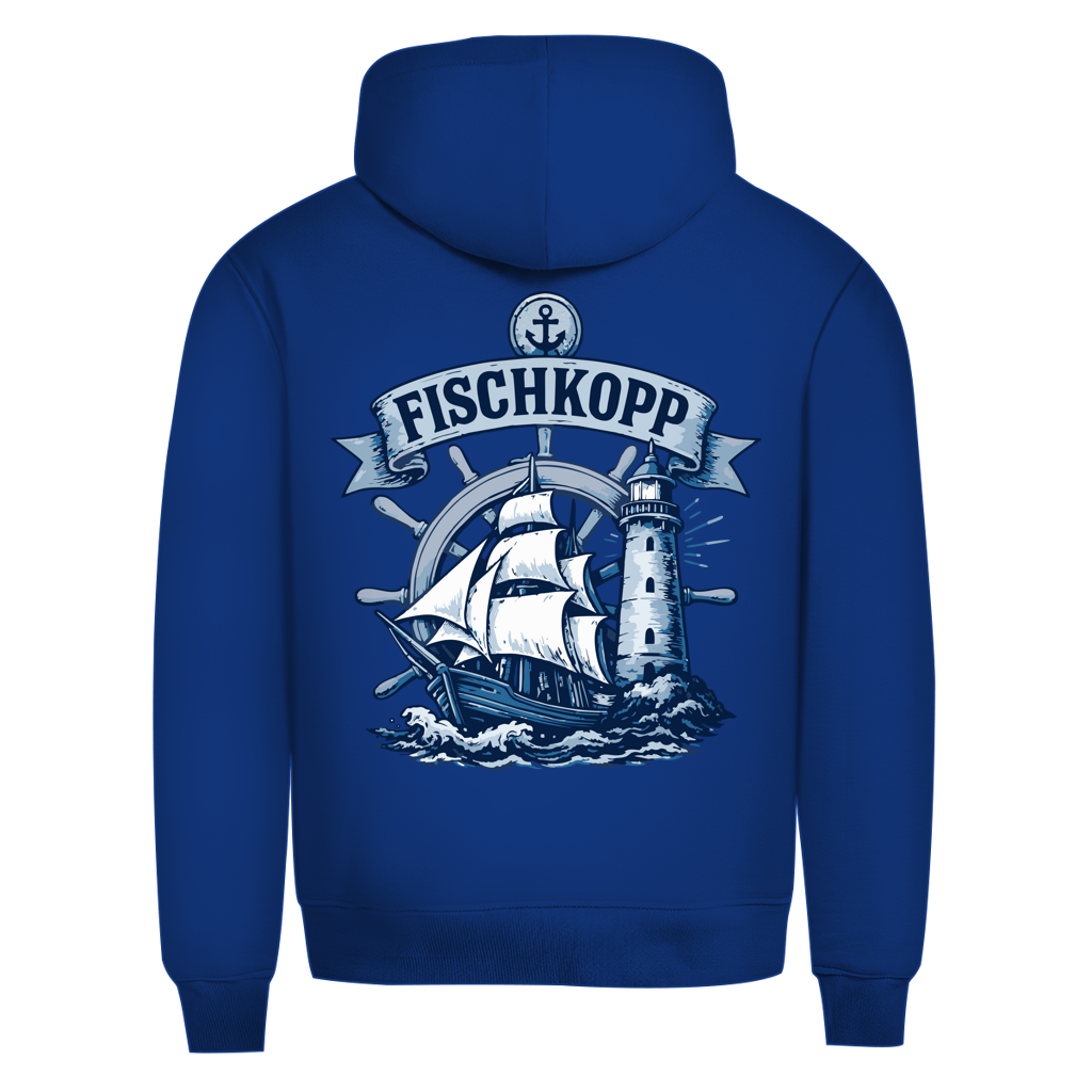 Hoodie Herren "FISCHKOPP" #522 - beidseitiger Druck