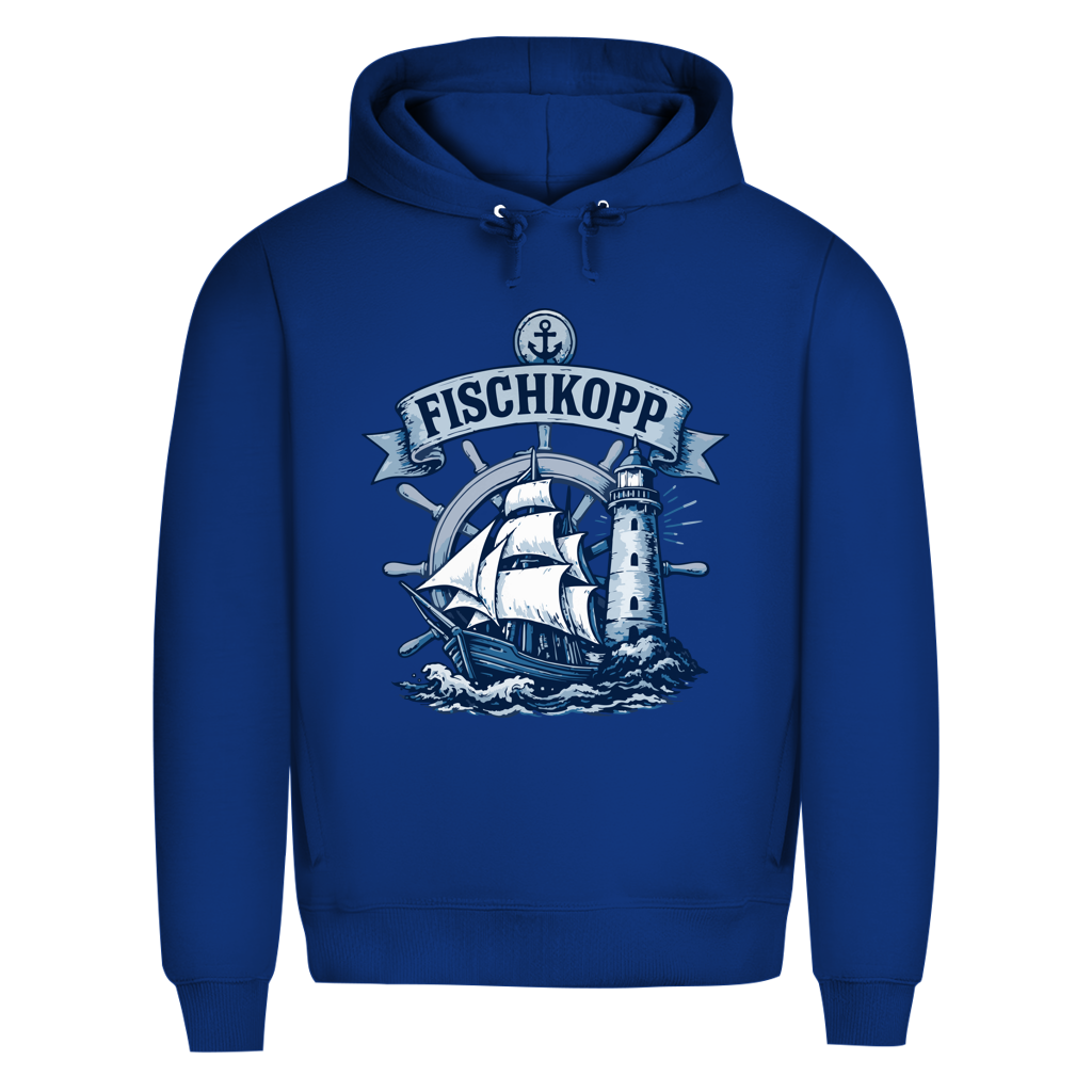 Hoodie Herren "FISCHKOPP" #522 - beidseitiger Druck