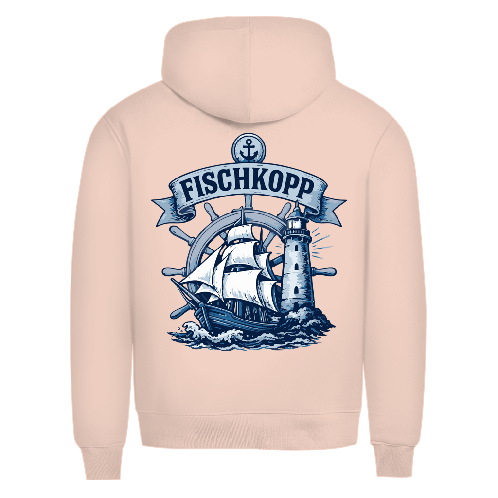 Hoodie Herren "FISCHKOPP" #522 - beidseitiger Druck