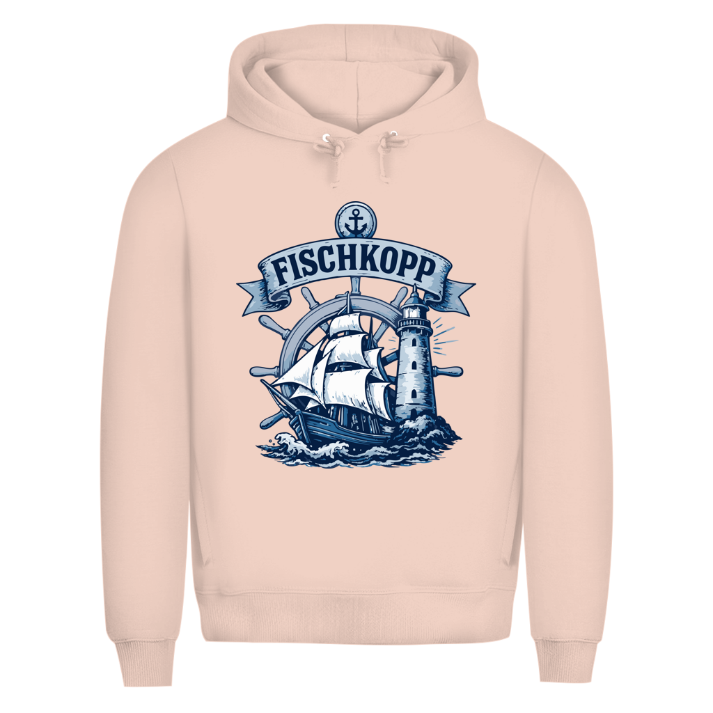 Hoodie Herren "FISCHKOPP" #522 - beidseitiger Druck
