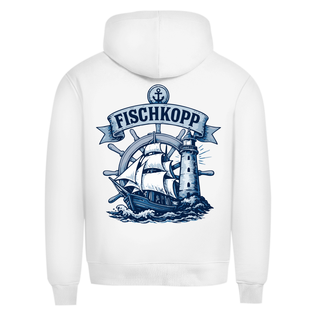 Hoodie Herren "FISCHKOPP" #522 - beidseitiger Druck