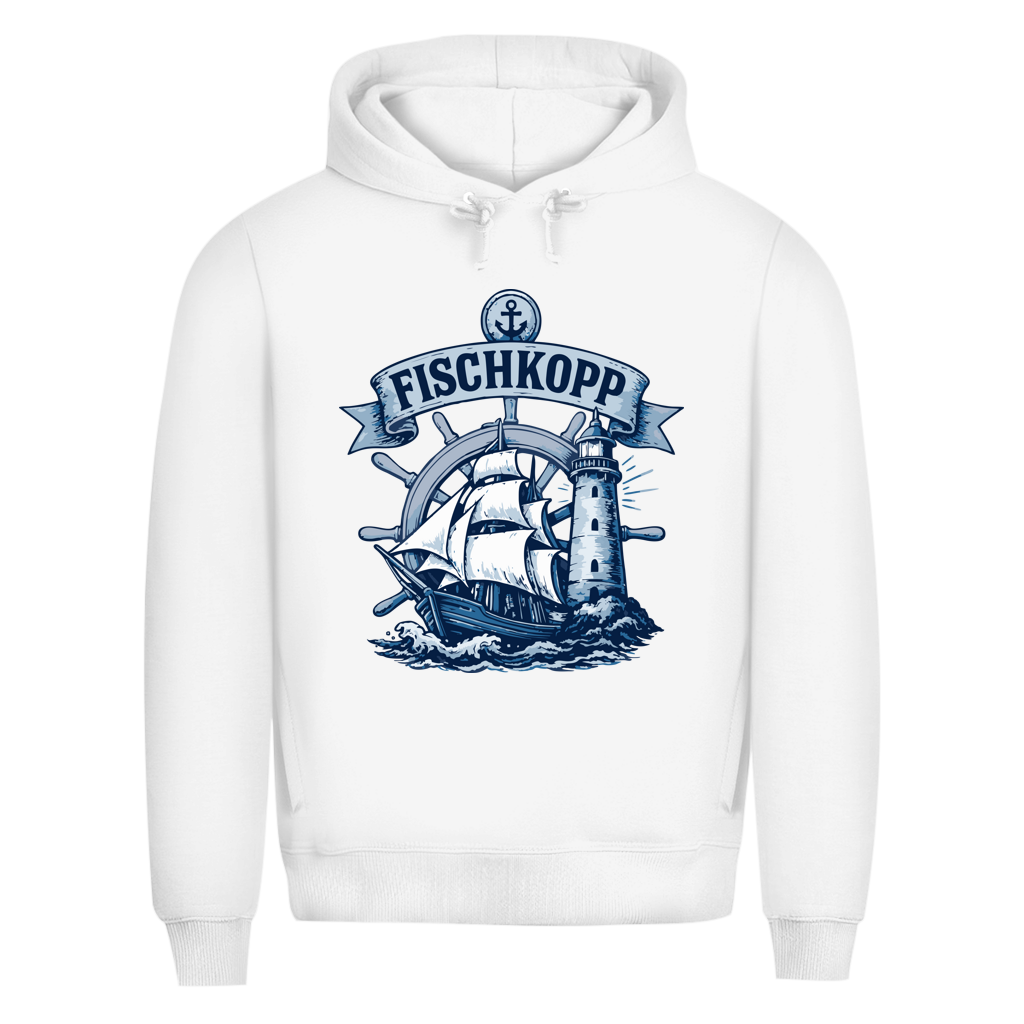 Hoodie Herren "FISCHKOPP" #522 - beidseitiger Druck
