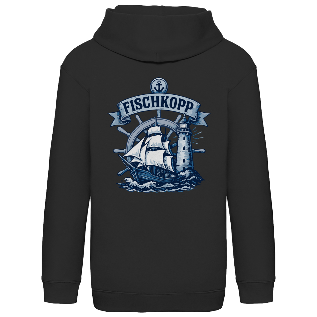 Hoodie Kinder  "FISCHKOPP" #522 - beidseitiger Druck