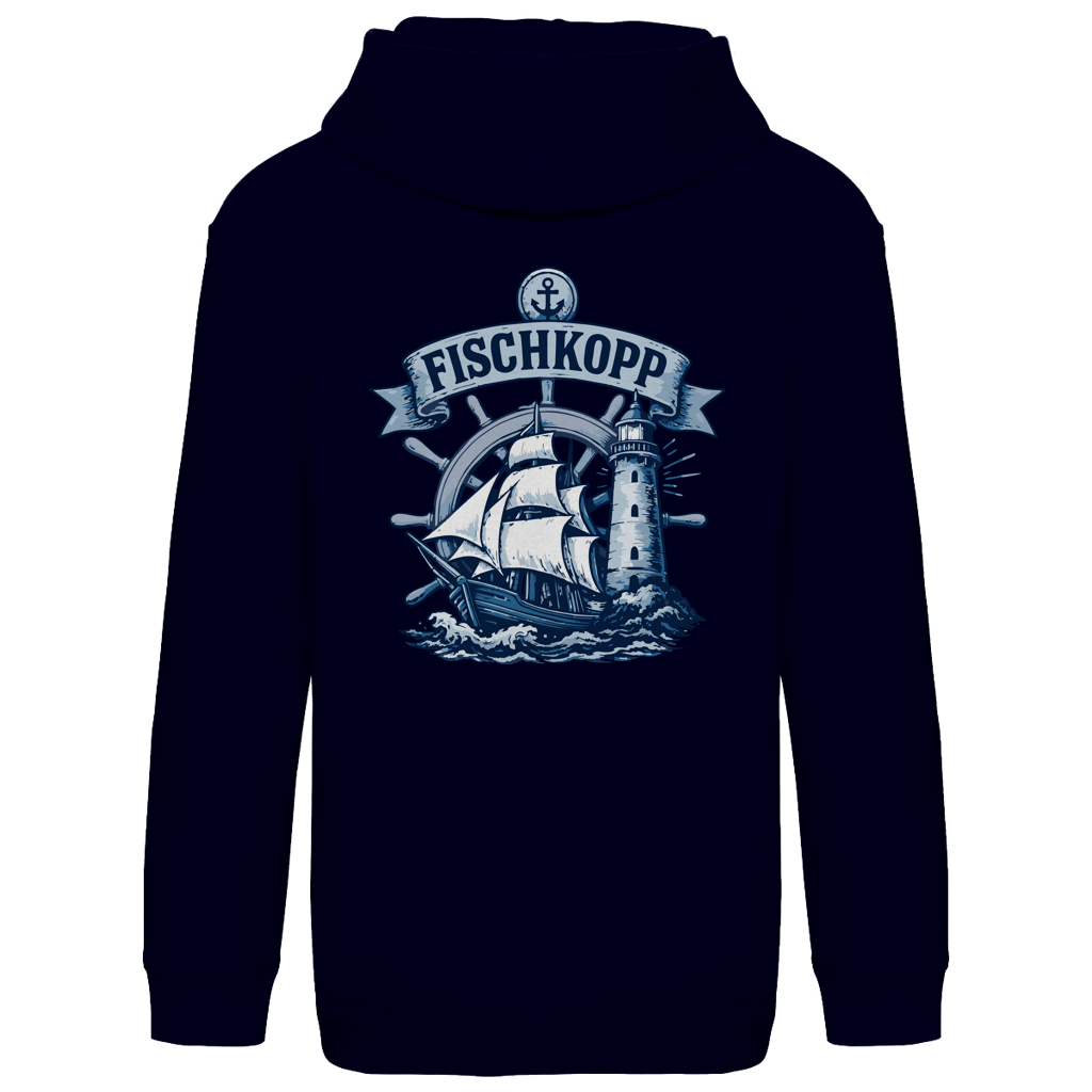 Hoodie Kinder  "FISCHKOPP" #522 - beidseitiger Druck