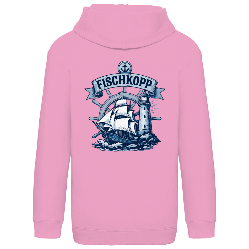 Hoodie Kinder  "FISCHKOPP" #522 - beidseitiger Druck