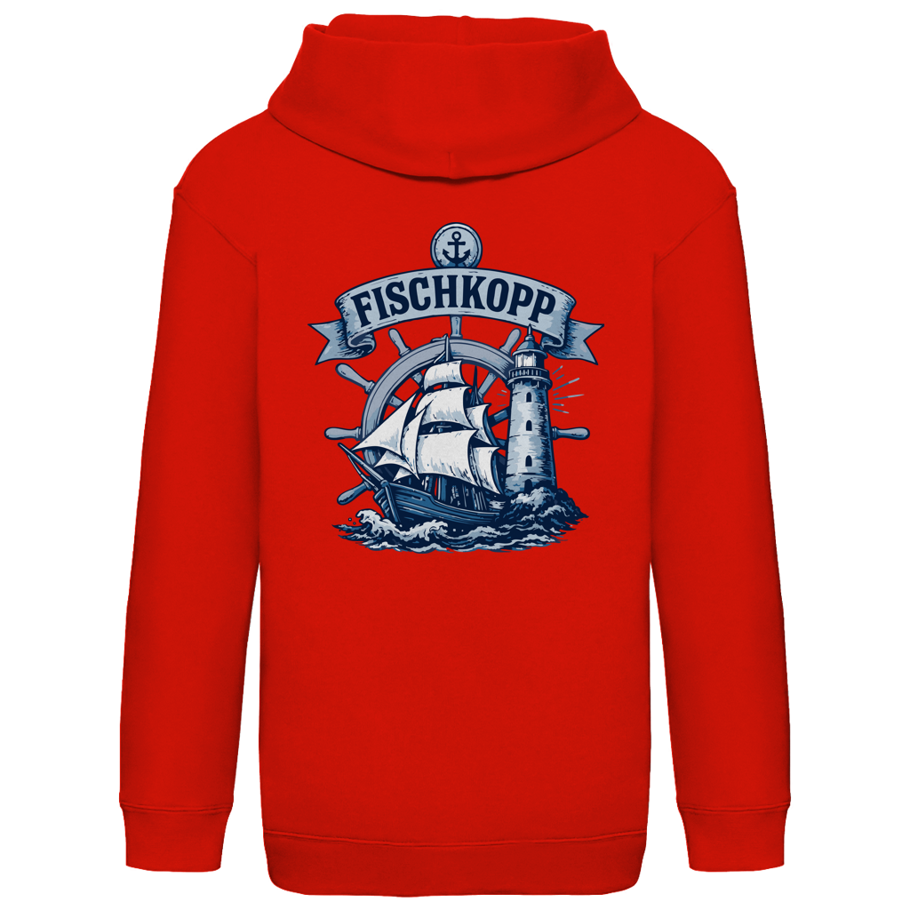 Hoodie Kinder  "FISCHKOPP" #522 - beidseitiger Druck