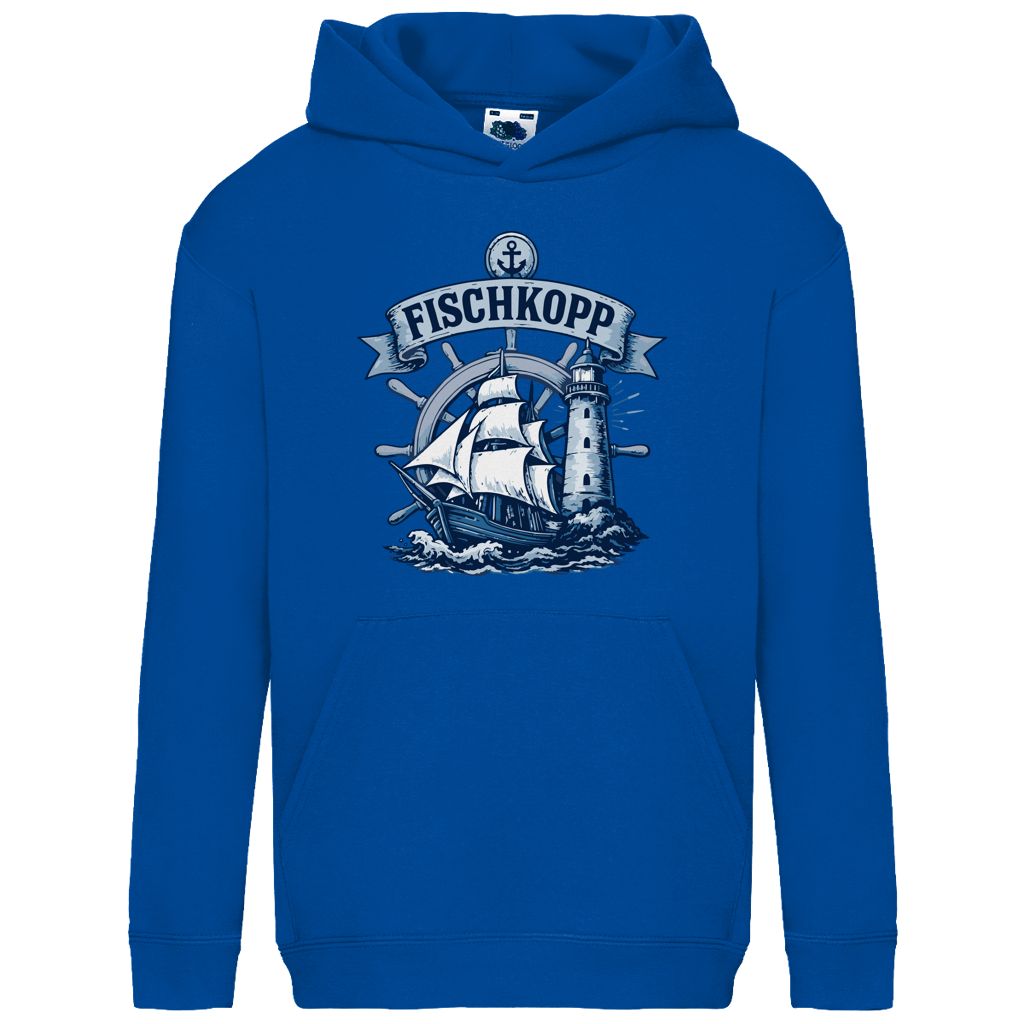 Hoodie Kinder  "FISCHKOPP" #522 - beidseitiger Druck