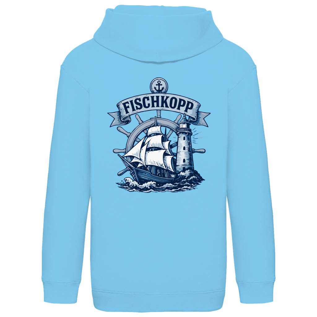 Hoodie Kinder  "FISCHKOPP" #522 - beidseitiger Druck