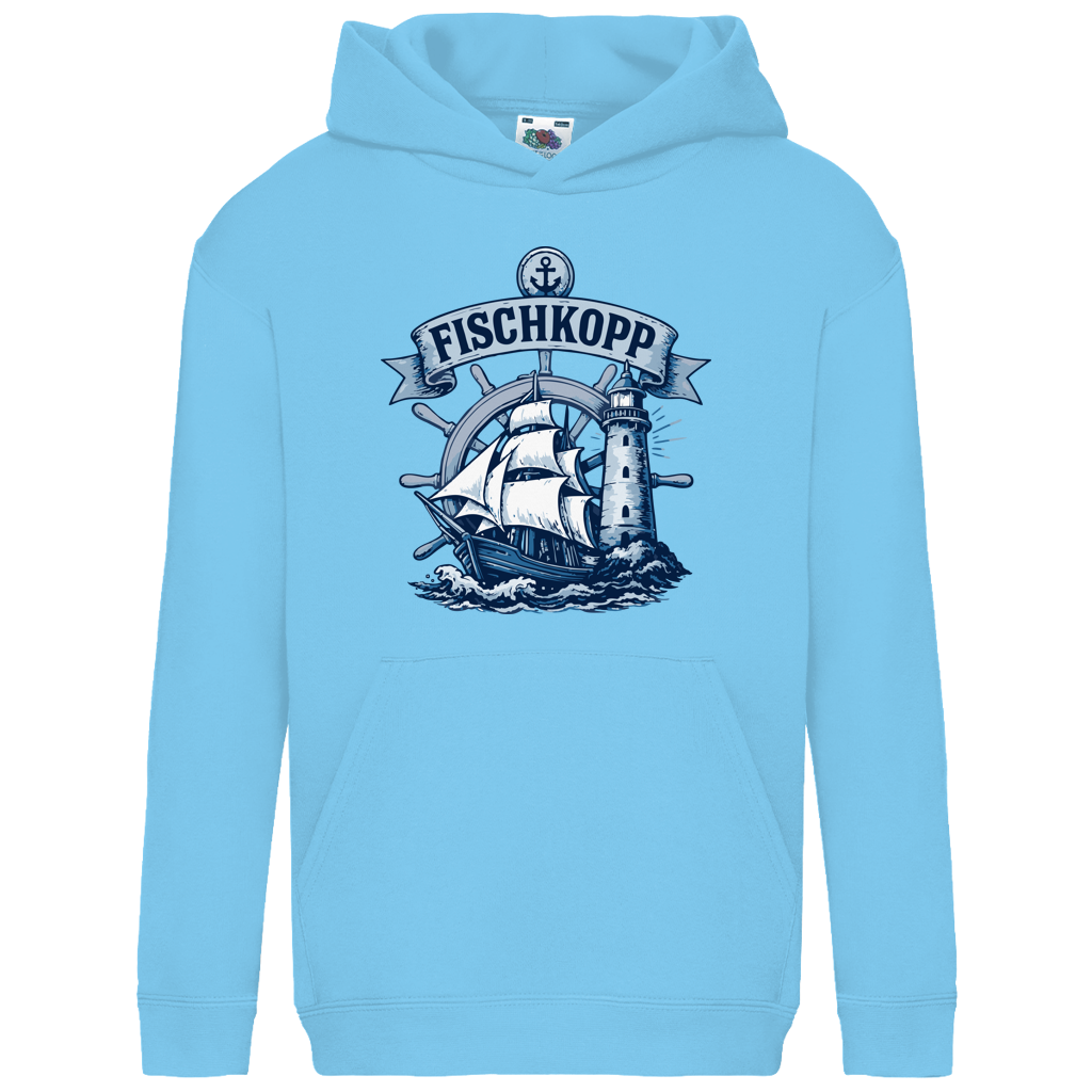 Hoodie Kinder  "FISCHKOPP" #522 - beidseitiger Druck