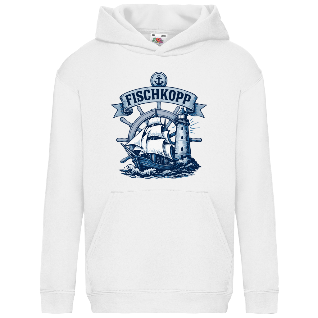 Hoodie Kinder  "FISCHKOPP" #522 - beidseitiger Druck