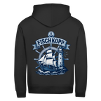 Hoodie-Jacke "FISCHKOPP" #522 - beidseitiger Druck