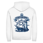 Hoodie-Jacke "FISCHKOPP" #522 - beidseitiger Druck