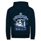 Hoodie-Jacke "FISCHKOPP" #522 - beidseitiger Druck