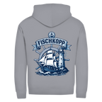 Hoodie-Jacke "FISCHKOPP" #522 - beidseitiger Druck