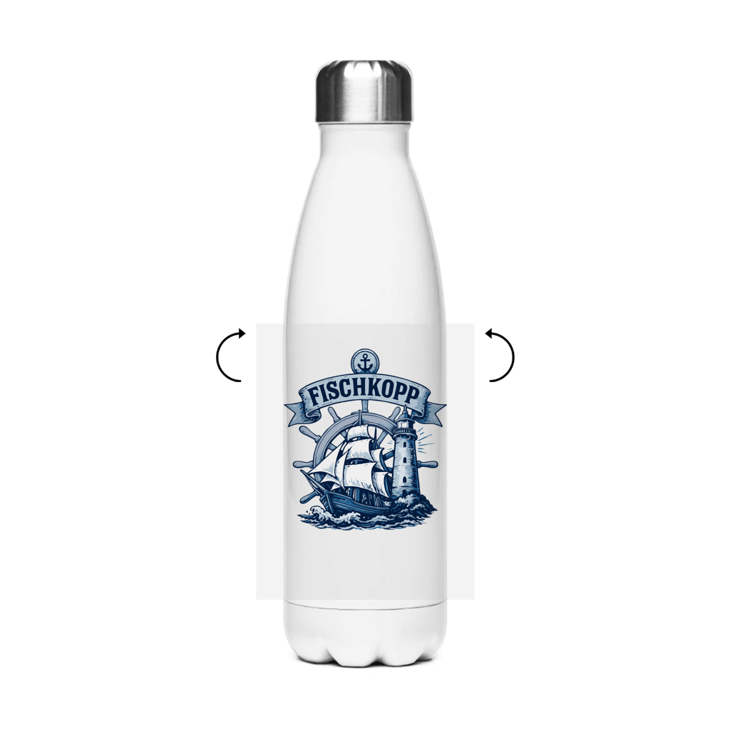 Edelstahl-Thermoflasche "FISCHKOPP" #522