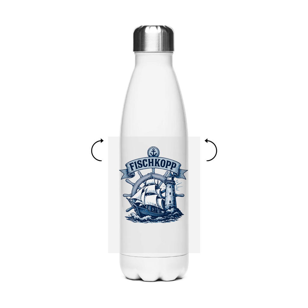 Edelstahl-Thermoflasche "FISCHKOPP" #522