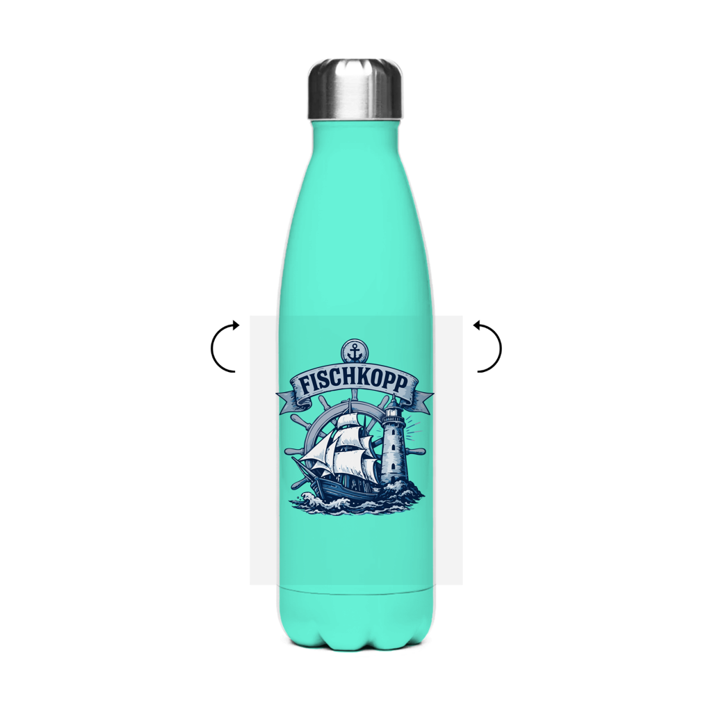 Edelstahl-Thermoflasche "FISCHKOPP" #522
