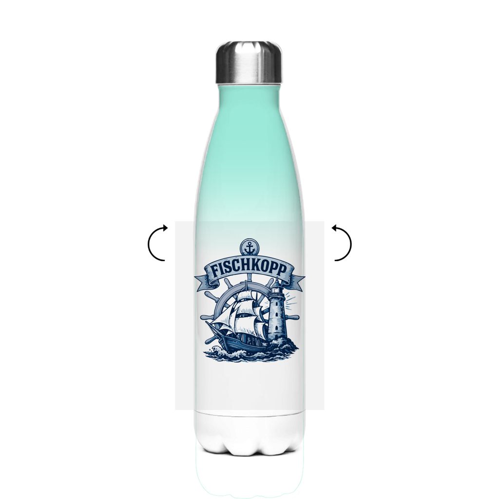 Edelstahl-Thermoflasche "FISCHKOPP" #522