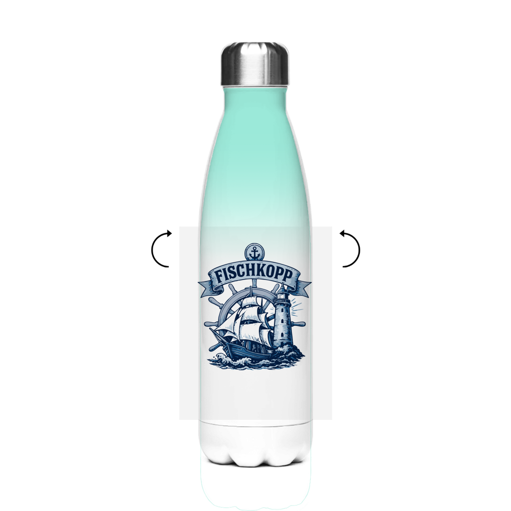 Edelstahl-Thermoflasche "FISCHKOPP" #522