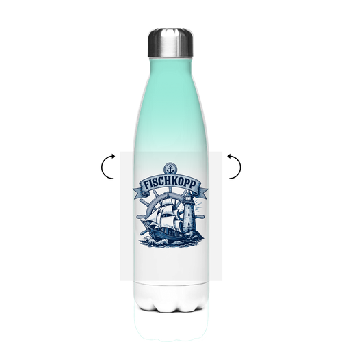 Edelstahl-Thermoflasche "FISCHKOPP" #522