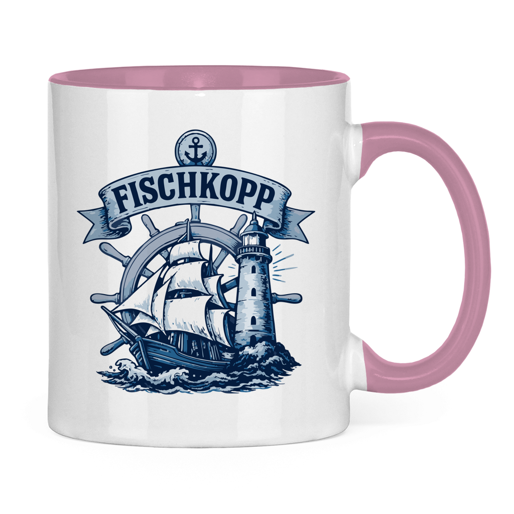 Keramik-Tasse zweifarbig "FISCHKOPP" #522