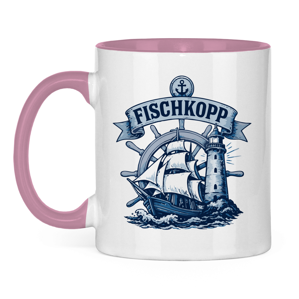 Keramik-Tasse zweifarbig "FISCHKOPP" #522