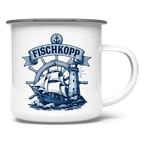 Emaille Tasse  "FISCHKOPP" #522