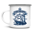 Emaille Tasse  "FISCHKOPP" #522