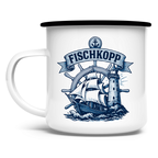 Emaille Tasse  "FISCHKOPP" #522