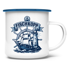 Emaille Tasse  "FISCHKOPP" #522