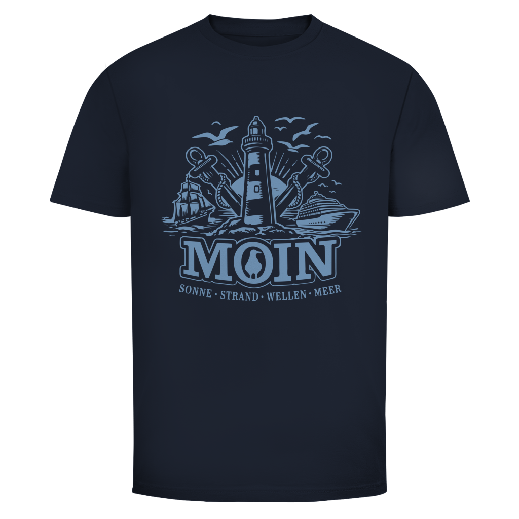 T-Shirt unisex "MOIN Leuchtturm" #499 - einseitiger Druck
